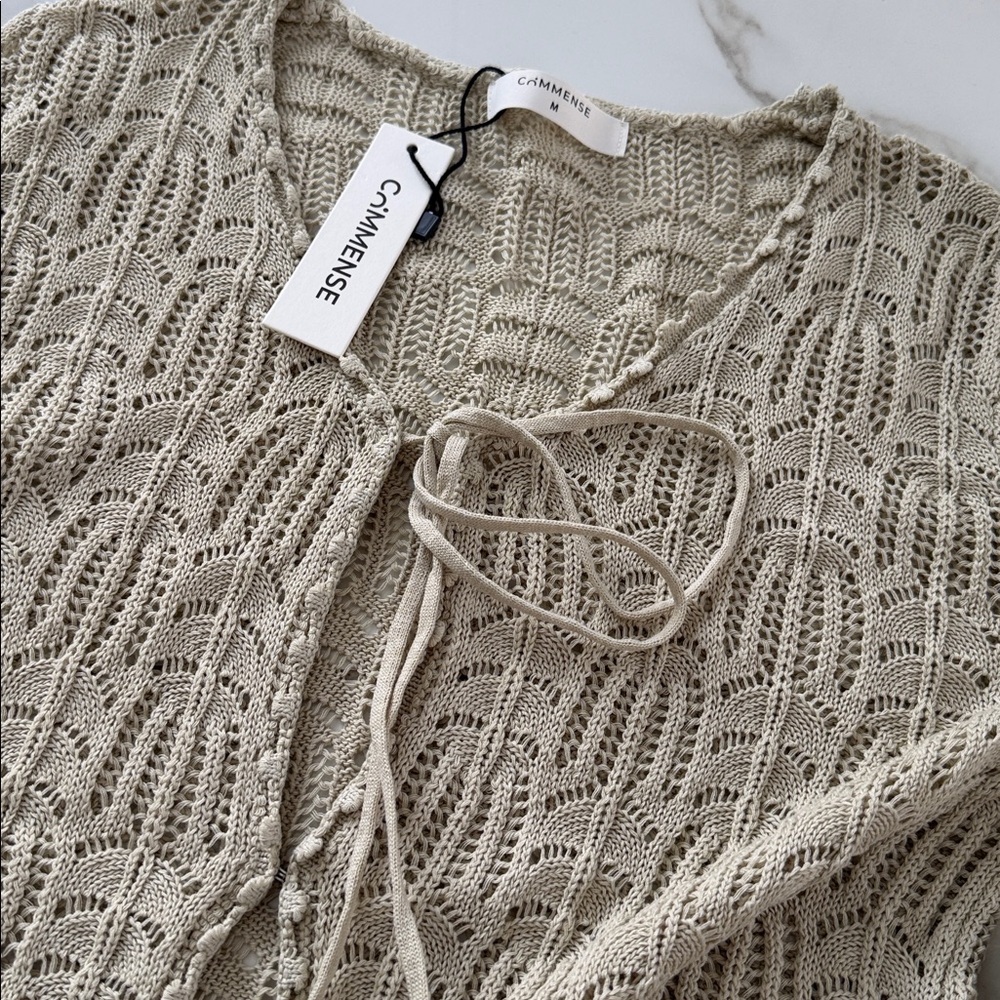 NWT COMMENSE Crochet Knit Set Linen Blend Festival Size Medium - Picture 4 of 8